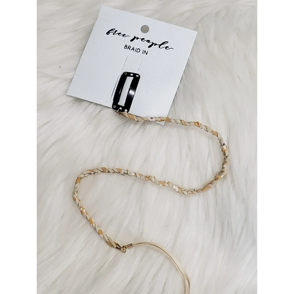 Free People FRANKIE FAUX LEATHER Hair Braid In Extension Accessory festival boho
